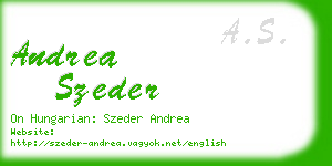 andrea szeder business card